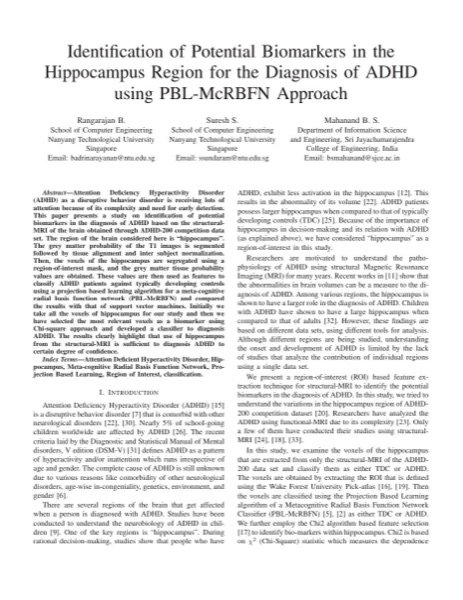 Hippocampus ADHD biomarker paper cover